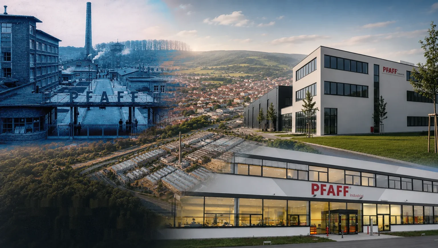 Historic PFAFF factory and current headquarters of PFAFF Industrial in Kaiserslautern