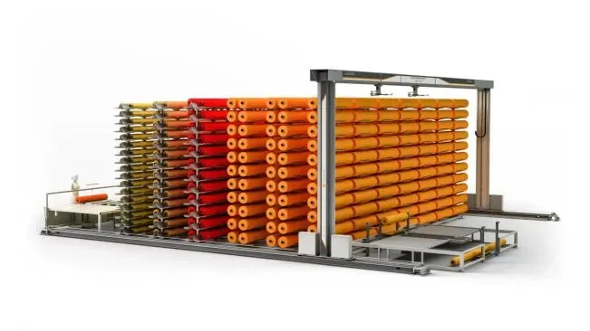 Jentschmann RLS Rack-Storage-System — Automatic fabric roll store