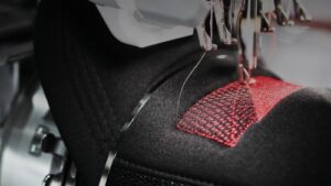 Embroidery on hard material with DBxK5 SAN 1 needle